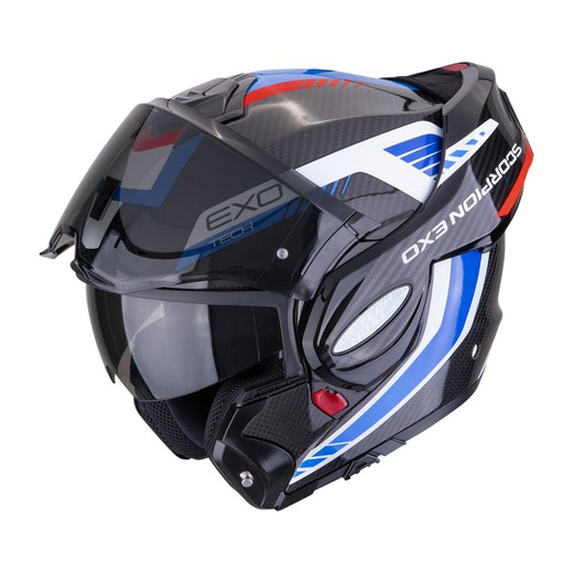 Casco Scorpion EXO-TECH EVO CARBON COSY Negro-Azul-Rojo