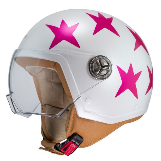 Casco Zeta 2 Ágatha Ruiz de La Prada Estrellas Rosa Brillante Perlado