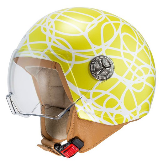 Casco Zeta 2 Ágatha Ruiz de La Prada Lio Amarillo Brillante Perlado