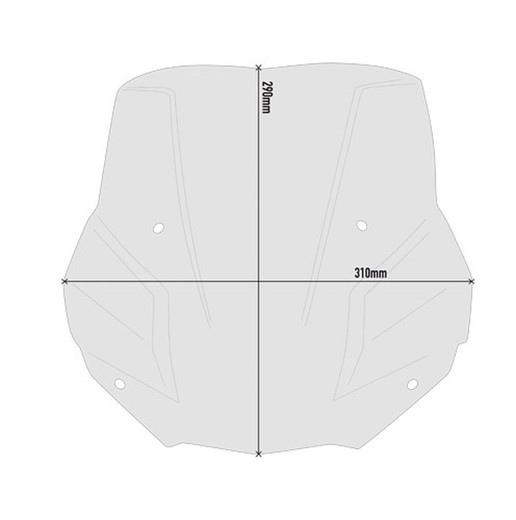 Parabrisas givi  sin herrajes  bmw f 900 r (20 > givi 5139s