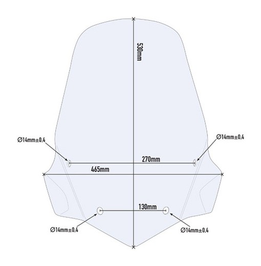 Parabrisas givi  sin herrajes  triumph tiger 800 / 800 xc / 800 xr (11 > 17)