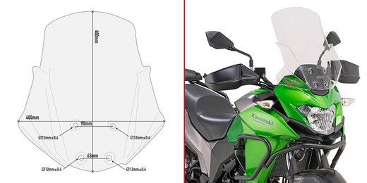 Cúpula completa  kawasaki versys-x 300 17>21