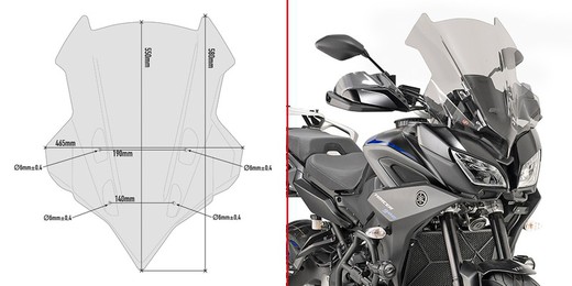 Parabrisas completo givi yamaha tracer 900 / tracer 900 gt (18 > 20)