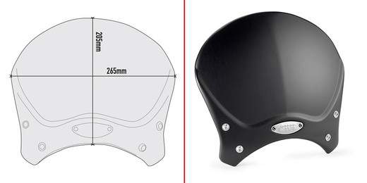 Cúpula Race cafe completa Givi ROYAL ENFIELD Interceptor 650 (19 > 21)