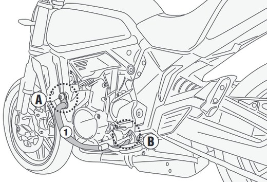 Defensas de motor tubular, negro para  Cfmoto 700 cl-x (21 > 22)