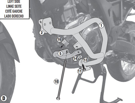 Defensas motor honda CRF1000L Africa Twin (16 > 19)