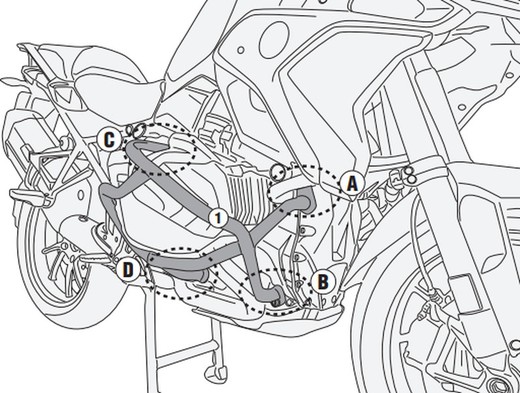 Defensas motor inox BMW R 1250 GS (19 > 22) / R 1250 R (19 > 22) / R 1250 RS (19 > 22)