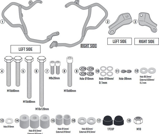 Defensas motor TRIUMPH Tiger 900 (20 > 22)