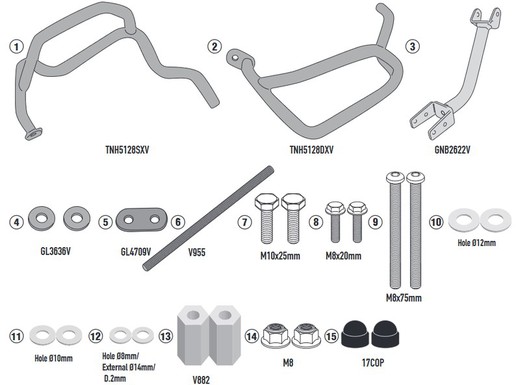 Defensas motor/radiador BMW R1250 GS 19>21