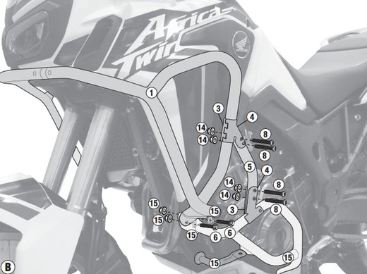 Defensas motor/radiador Honda CRF1000L Africa Twin (16 > 19)