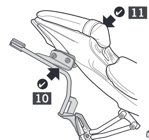 Fijaciones laterales shad 3p s. Gsx-r/s 125 17/21