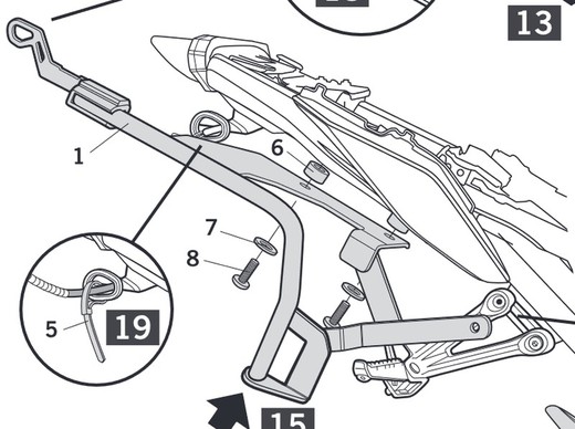 Fijaciones laterales shad 3p yamaha mt 09 2017>