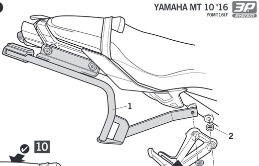 Fijaciones laterales shad 3p yamaha mt10 '16>20