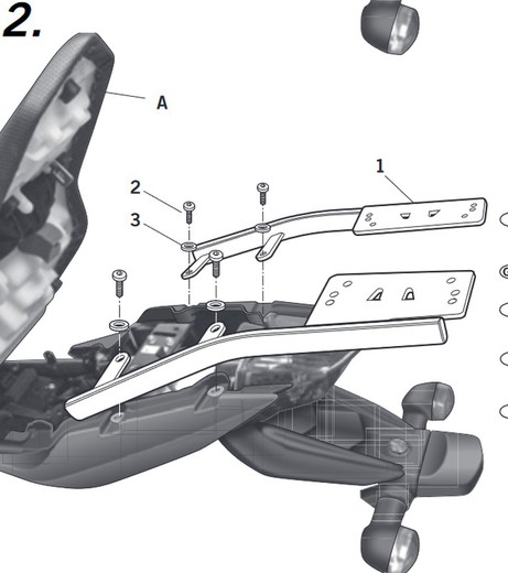 Soporte maleta shad xj 600 09-10