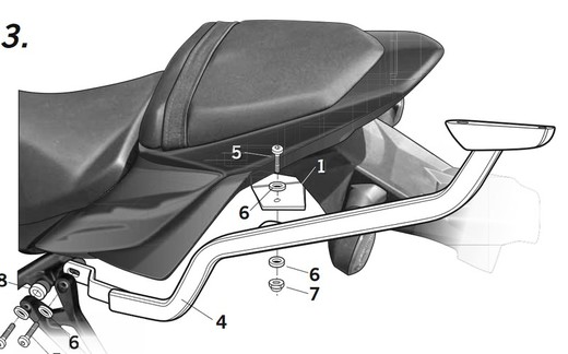 Soporte cofres shad suzuki gsr 750 '11>17