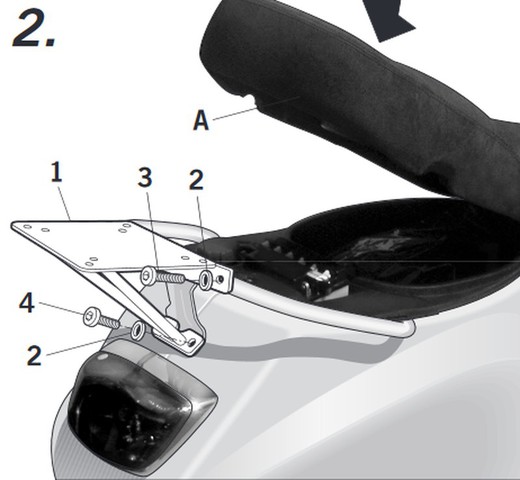 Soporte maleta vespa lx50/125 05-08