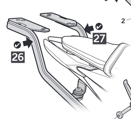 Soporte maleta shad mt 3 '15 // yfr-r3 16'17