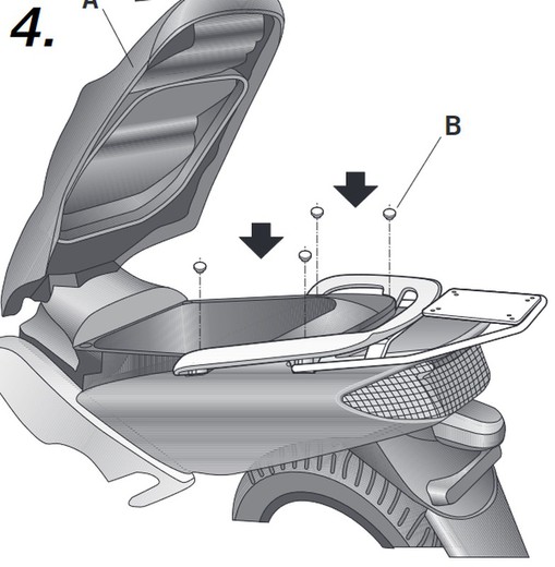 Adaptador maletas shad tmax 500 01>07