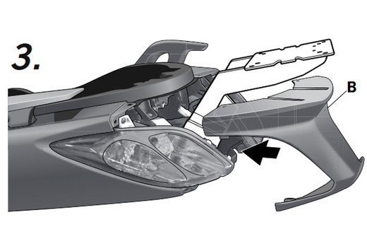 Soporte maleta shad y. X-max 125-250 10>13