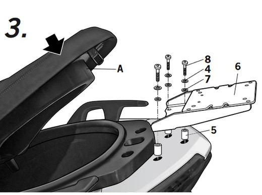 Soporte maleta shad yamaha x-max 400/125 '13