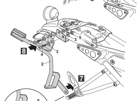 YAMAHA XSR 125 Fijaciones para montar maletas laterales 3P SYSTEM