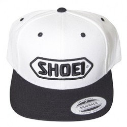 Gorra Shoei blanca con logo negro