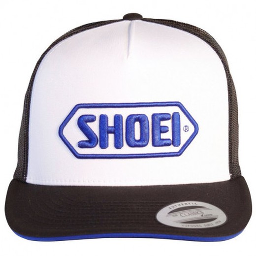 Gorra Shoei Trucker blanca con logo azul