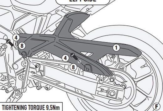 Guardabarros específico Honda NX 500 24>