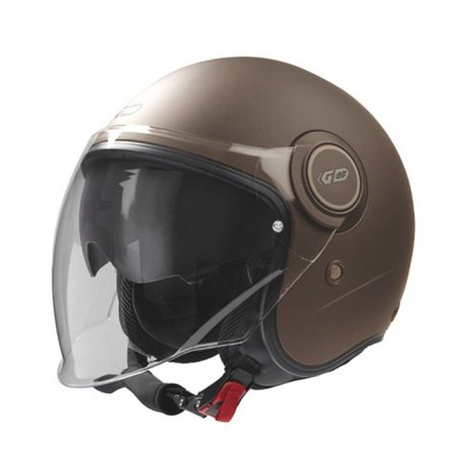 Casco Jet Gari Motorcycle G21 Sunvisor Café Mate