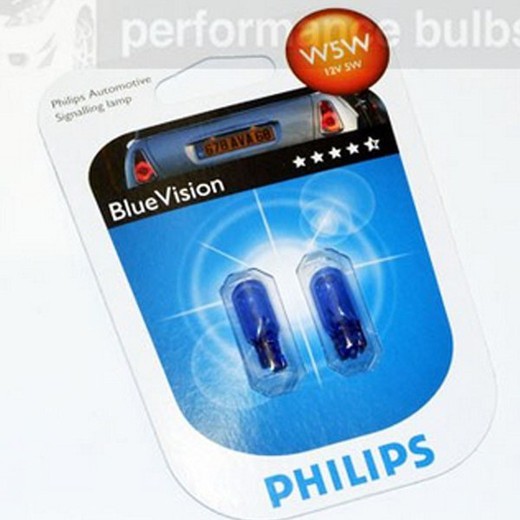 Juego de 2 lámparas philips (w5w)12v 5w '  white vision'