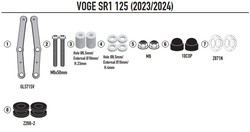 Kit anclajes cúpula Givi para Voge SR1 125 (23 >)