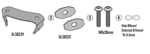 Kit para montaje del KLO5145MK - KLO5145CAM sin el maleta posterior KR5145