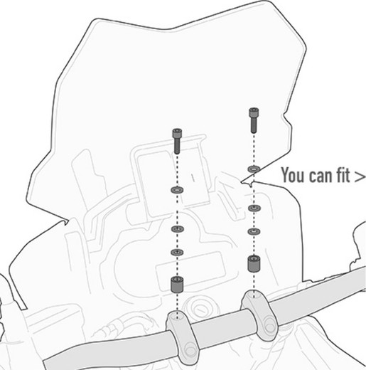 Kit tornillería montar el smart bar ks900a esp. Ducati/suzuki/yamaha