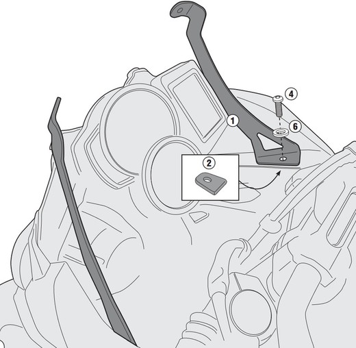 Herrajes parabrisas givi bmw f 700 gs (13 > 17)