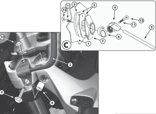 Fijación parabrisas givi bmw r1200r (06 > 10) givi a147a