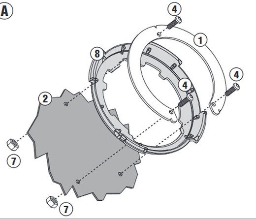 Adaptador tanklook KBF15K BMW F-GS 650-700-800.08>13 kappa