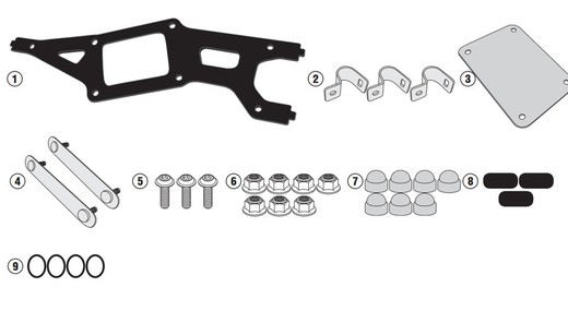 Kit montaje s250 tool box BMW R 1200/1250 GS Adventure (14 > 21)