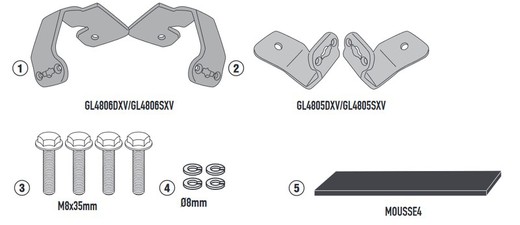 Herrajes givi 1192kit para  honda.ncx.750 2021