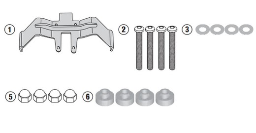 GSX S1000F / GSX S1000 (15 > 20) Herrajes alforjas para el montaje del TST3110