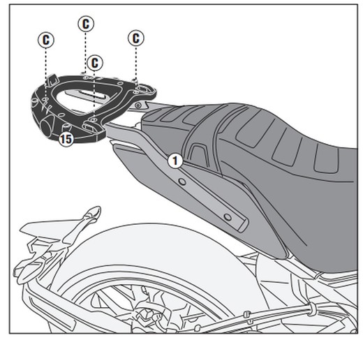 Adaptador parrilla CFMOTO 700 CL-X (21 > 23)