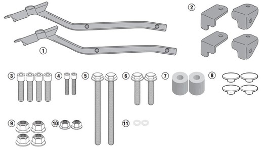 Soporte maleta bmw r1250r/rs 19>21 y r1200r/rs 15>18