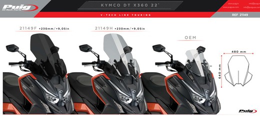 Parabrisas Completo Kymco Dtx Puig Totmoto