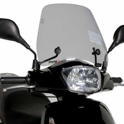 Parabrisas universal para motos naked marca Givi ahumado de 49x50 cm