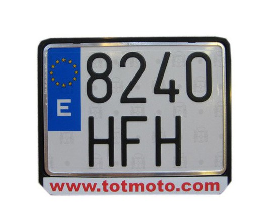 Placa de matricula aluminio para moto