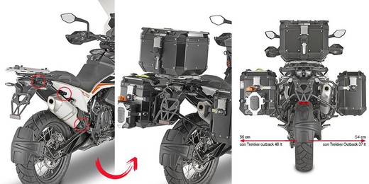 Porta maleta lateral ktm 790.ADV 19>20 y 890 21> givi  plor7710cam