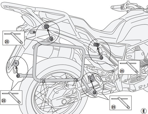 Portamaletas lateral Cam-Side Moto Guzzi V85 TT (19 > 23)