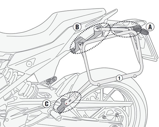 Portamaletas lateral cam bmw f 900 xr (20 > 21) givi plo5137cam