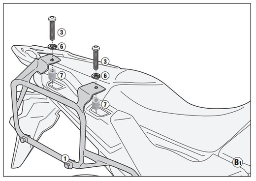 Portamaletas lateral Cam-Side. H. CRF1100L Africa Twin Adventure Sports (20>23)(24>) y Africa Twin (20 > 23)