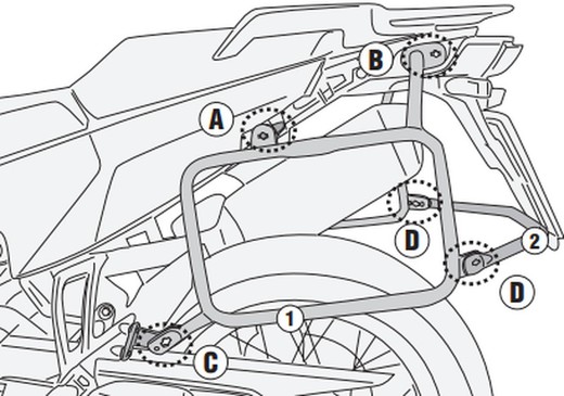 NORDEN 901 22>/ KTM 790 ADVENTURE/ R (19>20) y 890 ADVENTURE 21> Portamaletas lateral