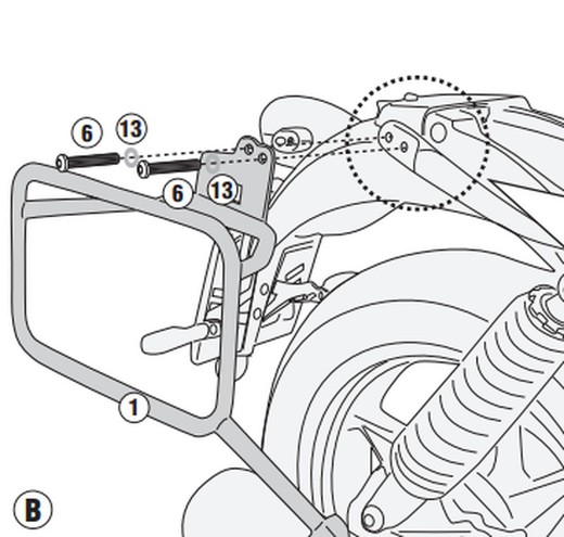 Portamaletas lateral MOTO GUZZI V7 850 Stone / Special 21>